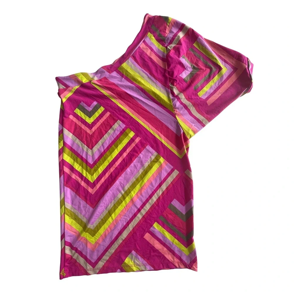 Trina Turk Waltz One‎ Shoulder Swim Cover Up Tunic Women's Size XS